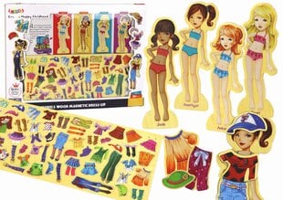 Magnetinė dėlionė Lėlių apranga Lean Toys, 65 d. kaina ir informacija | Dėlionės (puzzle) | pigu.lt