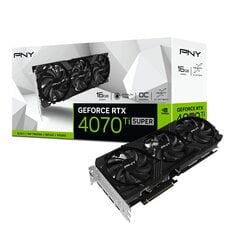 PNY GeForce RTX 4070 Ti Super Verto Overclocked Triple Fan (VCG4070TS16TFXPB1-O) цена и информация | Видеокарты (GPU) | pigu.lt