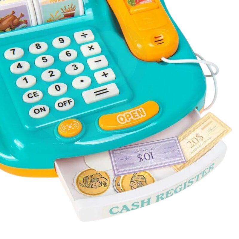 Žaislinis kasos aparatas su pirkinių krepšeliu Woopie kaina ir informacija | Žaislai mergaitėms | pigu.lt