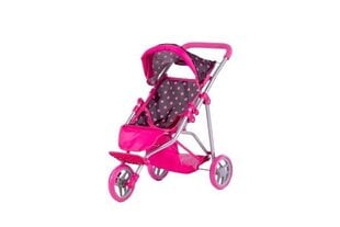 Lėlės vežimėlis, juodas/rožinis kaina ir informacija | Žaislai mergaitėms | pigu.lt