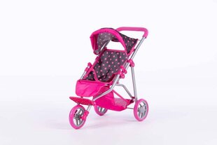 Lėlės vežimėlis, juodas/rožinis kaina ir informacija | Žaislai mergaitėms | pigu.lt