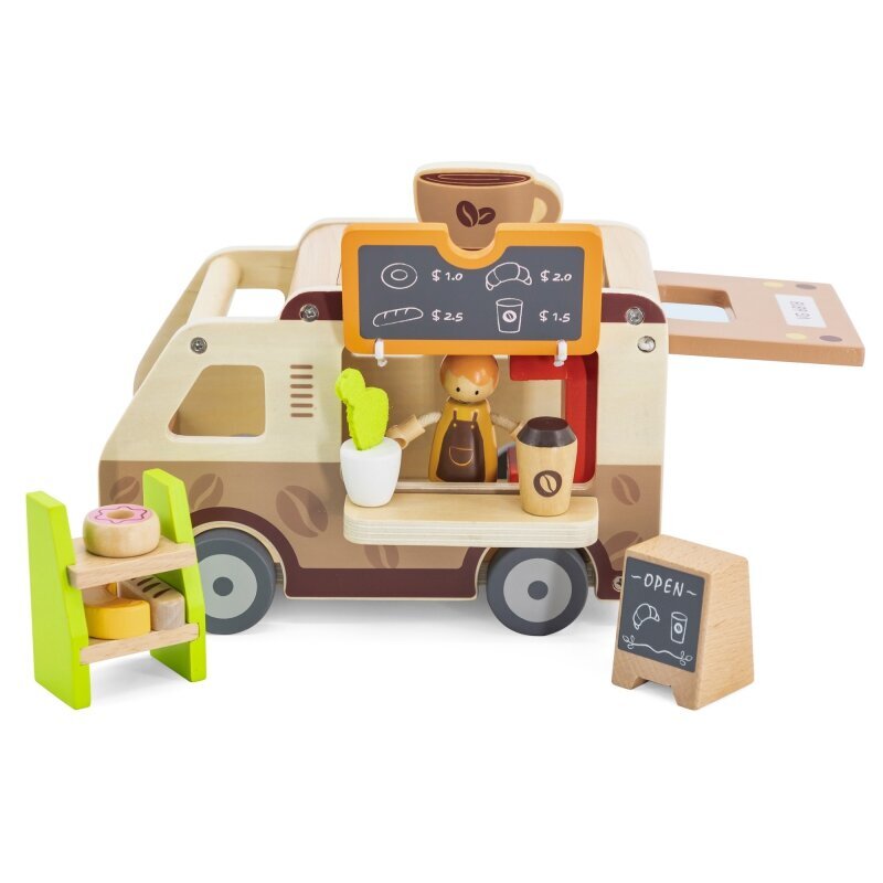 Medinė automobilių kavinė Viga kaina ir informacija | Žaislai berniukams | pigu.lt