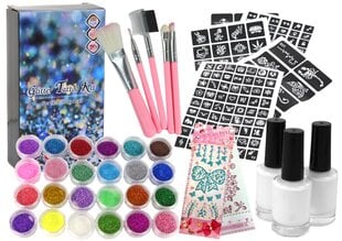 Tatuiruočių rinkinys vaikams Glitter Tattoo Kit, 187 vnt. kaina ir informacija | Kosmetika vaikams ir mamoms | pigu.lt