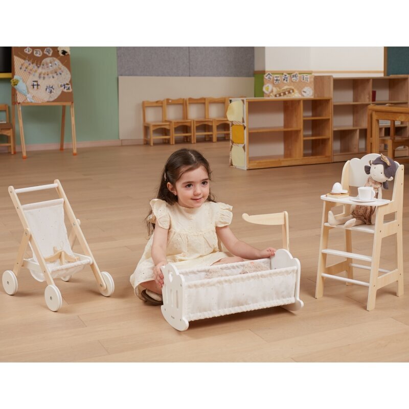 Lėlių maitinimo kėdutė Viga PolarB цена и информация | Žaislai mergaitėms | pigu.lt