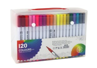 Dvipusių rašiklių rinkinys, 120 spalv. kaina ir informacija | Piešimo, tapybos, lipdymo reikmenys | pigu.lt