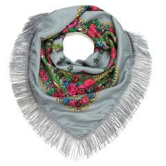 Женский платок с цветами и бахромой 19336-2 цена и информация | Женские шарфы, платки | pigu.lt