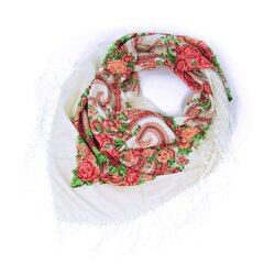 Женский платок с цветами и бахромой 15186-3 цена и информация | Женские шарфы, платки | pigu.lt