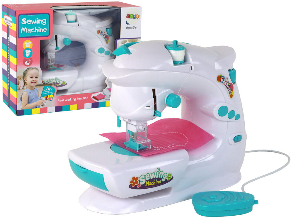 Vaikiška siuvimo mašina Lean Toys, balta kaina ir informacija | Žaislai mergaitėms | pigu.lt