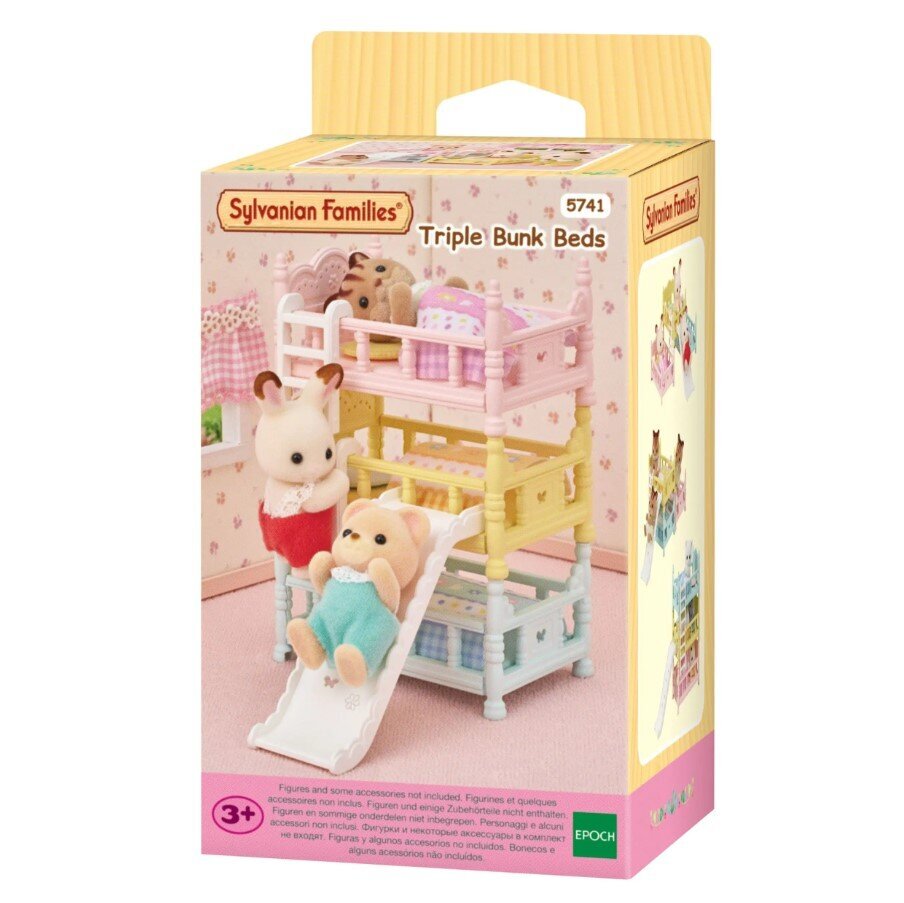 Figūrėlių rinkinys Sylvanian Families Trigule lova kaina ir informacija | Žaislai mergaitėms | pigu.lt