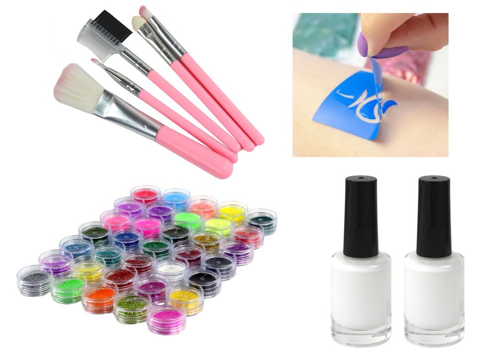 Tatuiruočių rinkinys vaikams Glitter Tattoo Kit, 187 vnt. цена и информация | Žaislai mergaitėms | pigu.lt