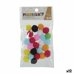 Medvilnės kamuoliukai Pincello, Ø2cm, 25x12vnt цена и информация | Аппликации, декорации, наклейки | pigu.lt