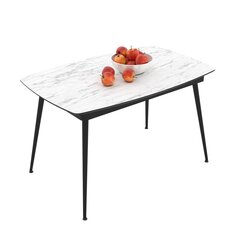 Sulankstomas valgomojo stalas Podrez Yense 125, marmo mat kaina ir informacija | Virtuvės ir valgomojo stalai, staliukai | pigu.lt