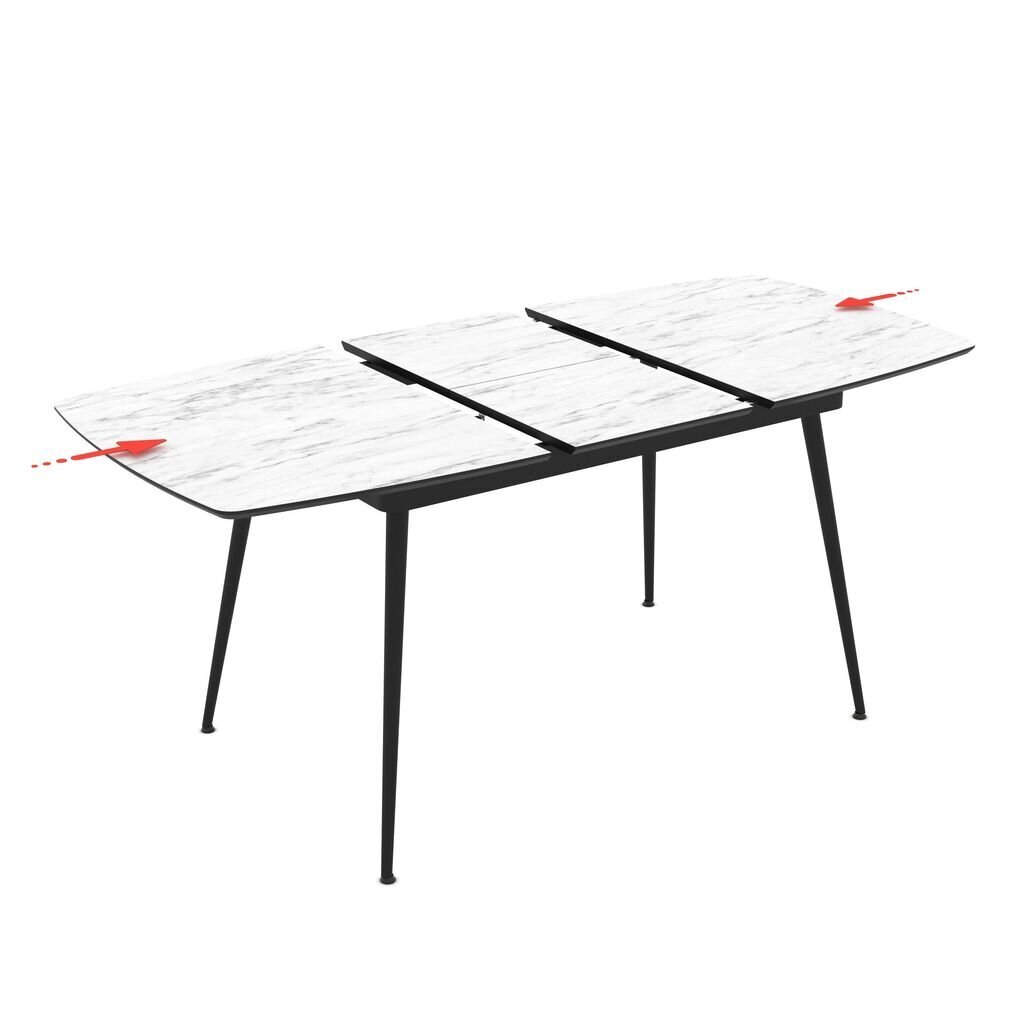 Sulankstomas valgomojo stalas Podrez Yense 145, marmo mat цена и информация | Virtuvės ir valgomojo stalai, staliukai | pigu.lt