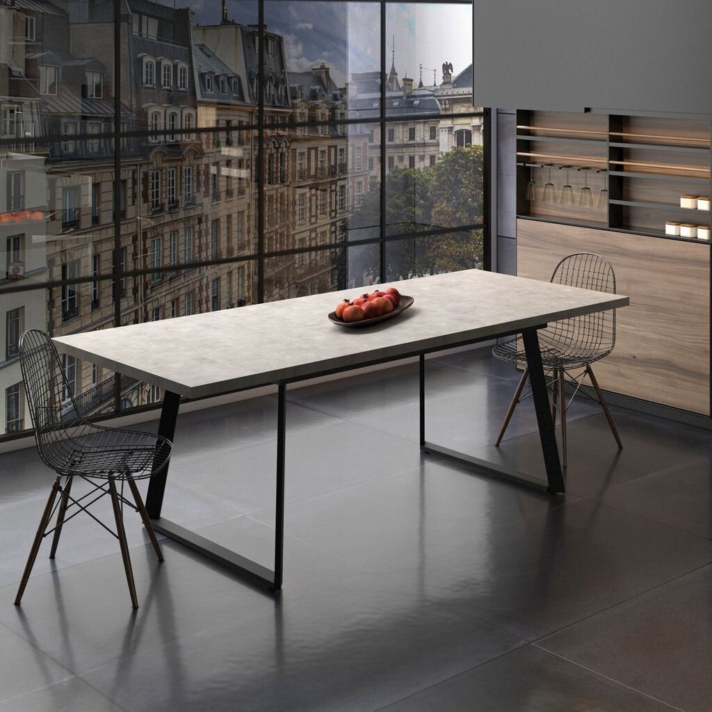 Sulankstomas valgomojo stalas Podrez Lavinya 170, retro silver Retro Silver kaina ir informacija | Virtuvės ir valgomojo stalai, staliukai | pigu.lt