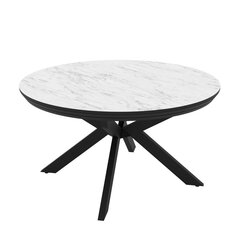 Круглый раскладной обеденный стол Podrez 200, marmo glossy цена и информация | Кухонные и обеденные столы | pigu.lt