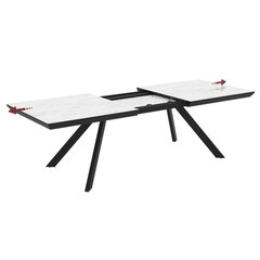 Раскладной обеденный стол Podrez CORIN 200, marmo glossy цена и информация | Кухонные и обеденные столы | pigu.lt