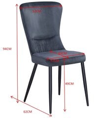 Кухонный обеденный стул Podrez MIA, светло-синий цена и информация | Стулья для кухни и столовой | pigu.lt