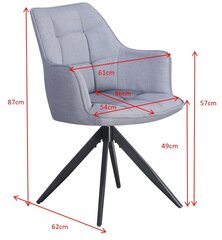 Kėdė Podrez Rex, pilkas kaina ir informacija | Virtuvės ir valgomojo kėdės | pigu.lt