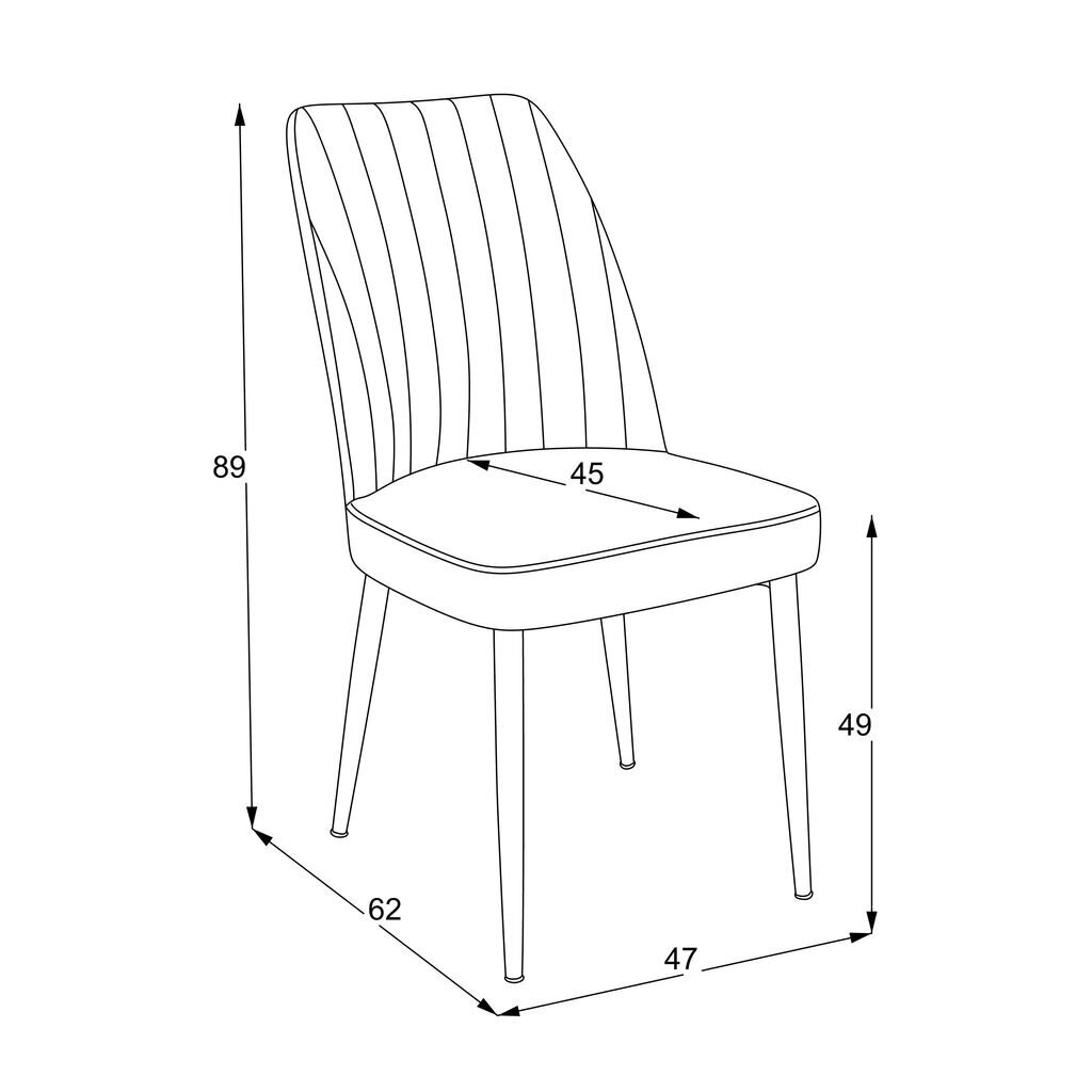 Valgomojo kėdė Podrez Varel, ruda kaina ir informacija | Virtuvės ir valgomojo kėdės | pigu.lt