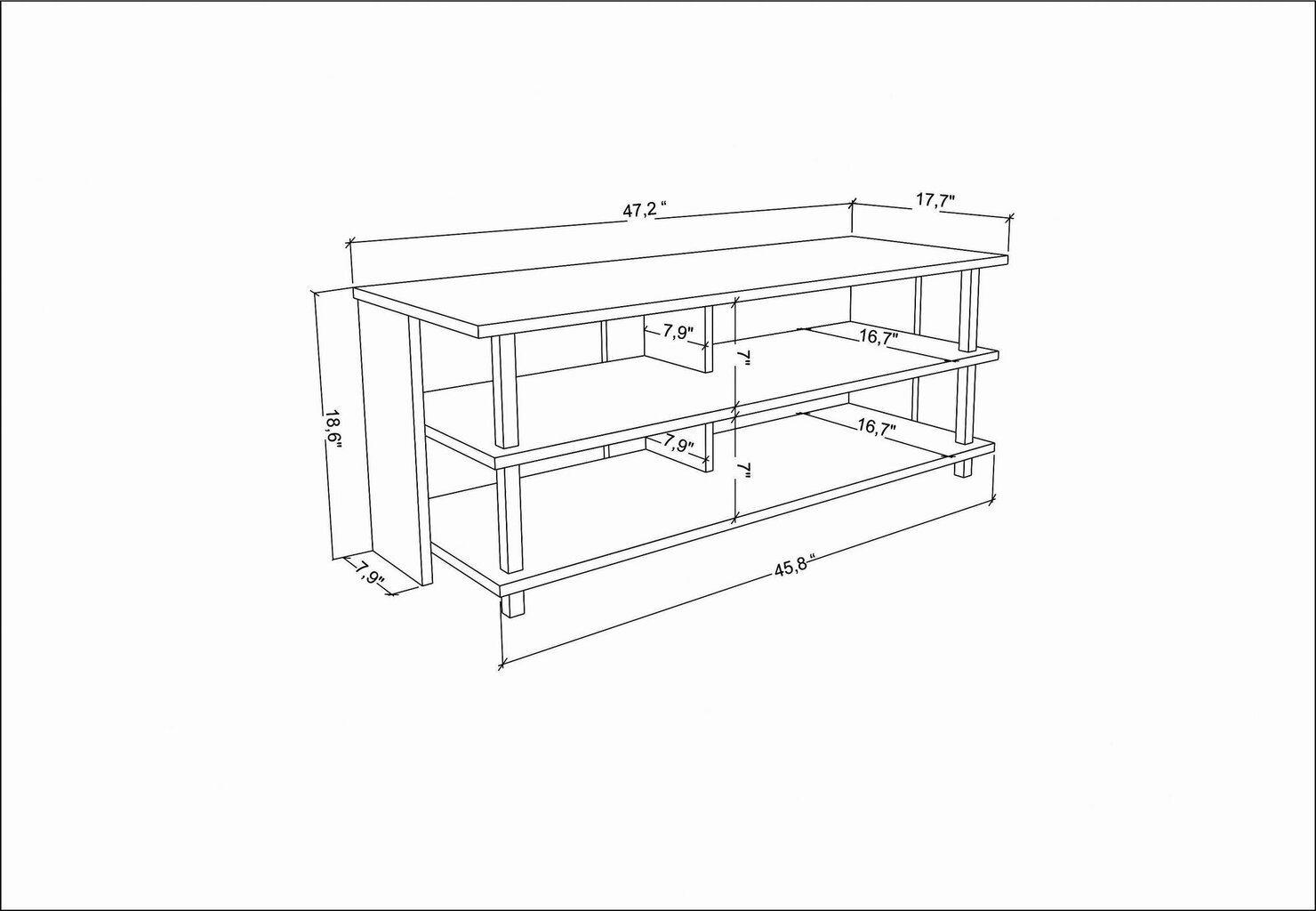 TV stovas Asir, 120x44,6x47,4 cm, auksinis/pilkas kaina ir informacija | TV staliukai | pigu.lt