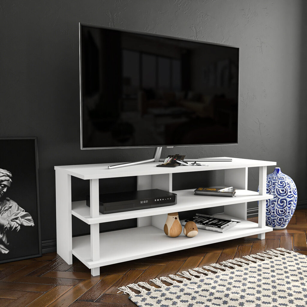 TV stovas Asir, 120x44,6x47,4 cm, baltas цена и информация | TV staliukai | pigu.lt