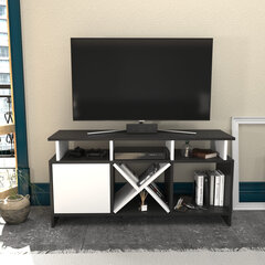 TV stovas Asir, 120x29,9x60,6 cm, pilkas/baltas kaina ir informacija | TV staliukai | pigu.lt