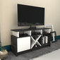 TV stovas Asir, 120x29,9x60,6 cm, pilkas/baltas kaina ir informacija | TV staliukai | pigu.lt