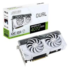 Asus Dual GeForce RTX 4070 Super White OC Edition (DUAL-RTX4070S-O12G-WHITE) цена и информация | Видеокарты (GPU) | pigu.lt