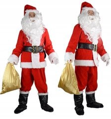 Kalėdų senelio kostiumas, 10 elementų, XXL kaina ir informacija | Karnavaliniai kostiumai | pigu.lt