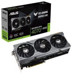 Asus TUF Gaming GeForce RTX 4070 Ti Super OC Edition (TUF-RTX4070TIS-O16G-GAM) kaina ir informacija | Vaizdo plokštės (GPU) | pigu.lt