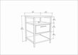 Naktinis staliukas Asir, 45x45x61,8 cm, juodas/rudas kaina ir informacija | Spintelės prie lovos | pigu.lt