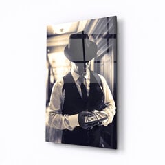 Картина из закаленного стекла Мужчина в шляпе цена и информация | Репродукции, картины | pigu.lt