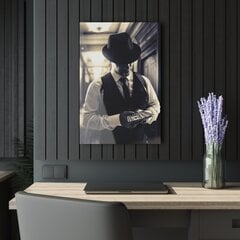 Картина из закаленного стекла Мужчина в шляпе цена и информация | Репродукции, картины | pigu.lt