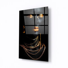 Картина из закаленного стекла - Девушка в украшениях цена и информация | Репродукции, картины | pigu.lt