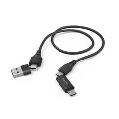 Hama USB-C/USB-A/USB-C/mikro USB, 1.5 m цена и информация | Кабели и провода | pigu.lt