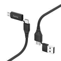 Hama USB-C/USB-A/USB-C/mikro USB, 1.5 m цена и информация | Кабели и провода | pigu.lt