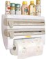4 viename daugiafunkcinis stelažas virtuvei LIVMAN LEZ-94- pagardų laikiklis, folijos ir maistinės plėvelės laikiklis bei pjaustyklės ir popierinių rankšluosčių laikiklis цена и информация | Virtuvės įrankiai | pigu.lt