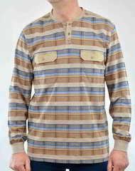 Marškinėliai vyrams Mostom 067-18, rudi kaina ir informacija | Vyriški marškinėliai | pigu.lt