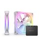 NZXT F140 RGB Duo Twin Pack White RF-D14DF-W1 kaina ir informacija | Kompiuterių ventiliatoriai | pigu.lt