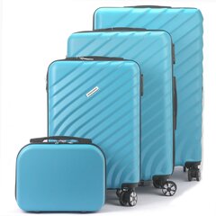 Набор чемоданов Gregorio W6007#14 14/20/24/28 цена и информация | Чемоданы, дорожные сумки  | pigu.lt