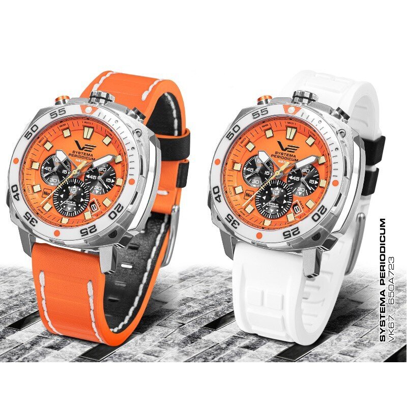 Laikrodis vyrams Vostok Europe Systema Periodicum Model Neon VK67-650A723 kaina ir informacija | Vyriški laikrodžiai | pigu.lt