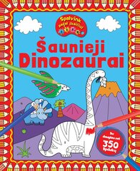 Šaunieji dinozaurai. Spalvink pagal skaičius kaina ir informacija | Spalvinimo knygelės | pigu.lt