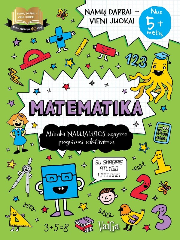 Matematika 5+. Namų darbai–vieni juokai kaina ir informacija | Lavinamosios knygos | pigu.lt