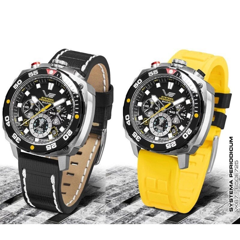 Laikrodis vyrams Vostok Europe Systema Periodicum Sulfur VK67-650E725 цена и информация | Vyriški laikrodžiai | pigu.lt