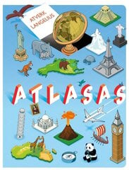 Atlasas. Atverk langelius kaina ir informacija | Lavinamosios knygos | pigu.lt