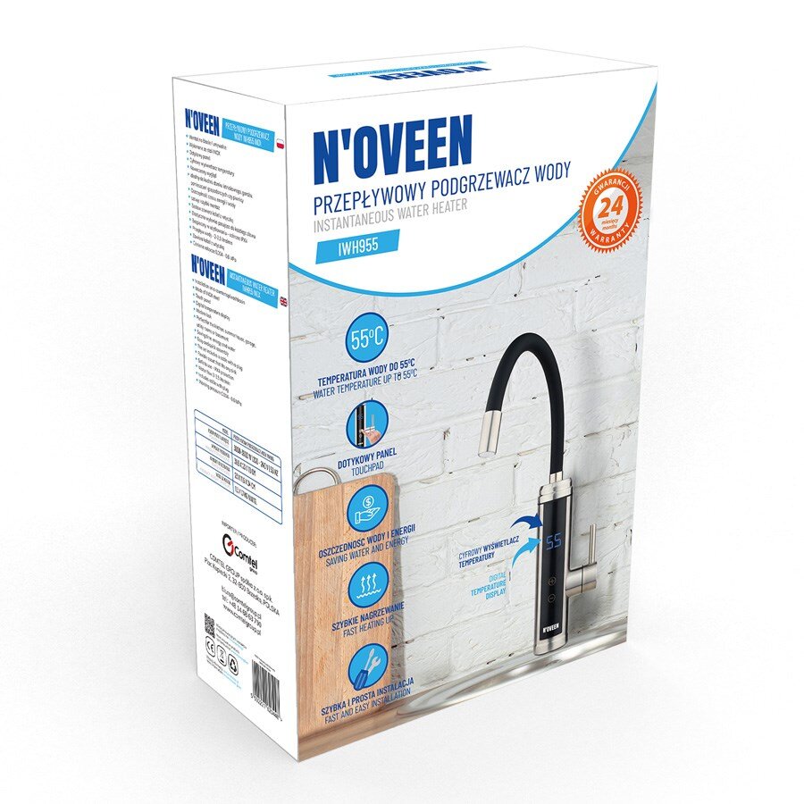 Momentinis vandens šildytuvas N'oveen kaina ir informacija | Vandens šildytuvai | pigu.lt