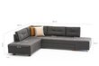 Minkštas kampas Asir Manama Corner Sofa Bed Left, pilkas kaina ir informacija | Minkšti kampai | pigu.lt