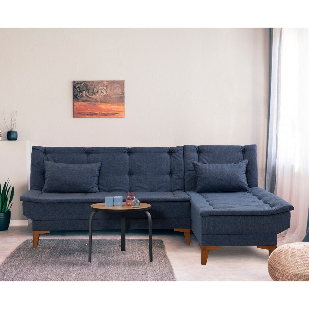 Kampinė sofa-lova Santo - Dark Blue цена и информация | Sofos | pigu.lt