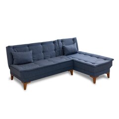 Kampinė sofa-lova Santo - Dark Blue цена и информация | Диваны | pigu.lt