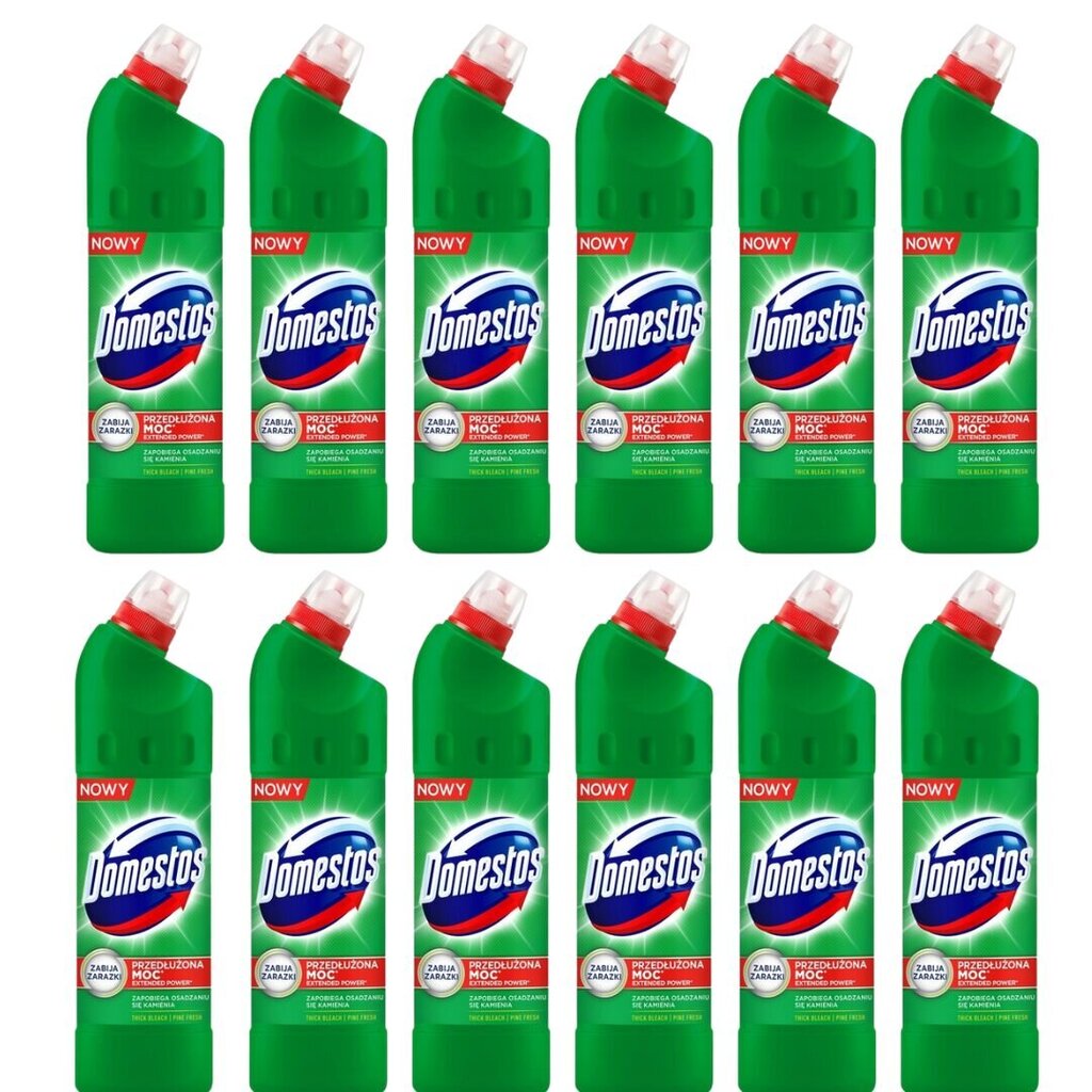 Domestos tualeto valiklis Pine Fresh, 1000 ml x 12 vnt цена и информация | Valikliai | pigu.lt